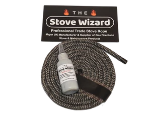 Stove Rope Door Seal Log Woodburner Stove Oven Fire Glue Black White All Sizes - Picture 1 of 12