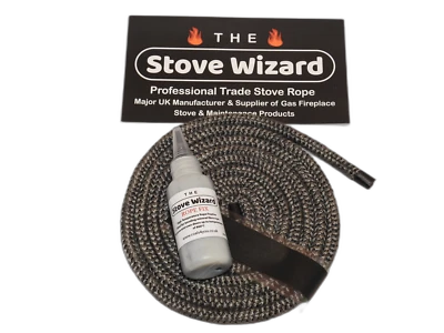Stove Rope Door Seal Kit Black or White All Sizes Log Burner & Oven Compatible - Image 1 of 4