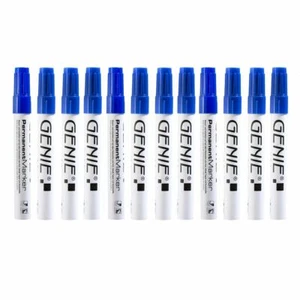 12 Stück GENIE Permanent Marker blau Permanentmarker Filzstifte wasserfest stift - Picture 1 of 3