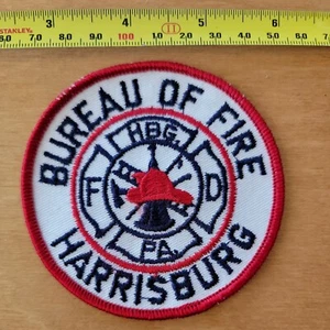 Parche De Colección Nuevo de Lote Antiguo Oficina de Bomberos Harrisburg PA Departamento de Bomberos 3.5" diámetro  - Imagen 1 de 3