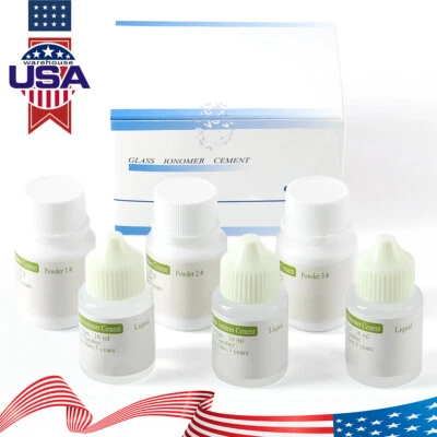 USA Permanent Glass Ionomer dental Cement Lining Luting Glue For Crowns& Bridges - Image 1 of 4