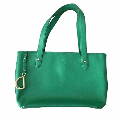 Bolso de Mano Lauren by Ralph Lauren Cuero Saffiano Newbury Verde/Mallard NUEVO Foto 1 de 4