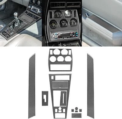 12PCS Real Carbon Fiber Interior Full Set For Chevrolet Corvette C3 1968-1982 - Image 1 of 4