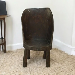 Antique Naga Chair, Antique Wooden Caved Wabi Sabi Chair - Picture 1 of 3