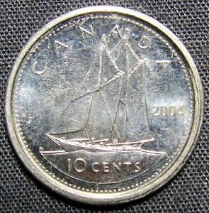 2004 Canada 10 Cents Coin