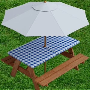 Sorfey Vinyl Umbrella Round Fitted Tablecloth Cover - Picture 1 of 3