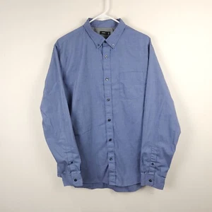 Vince Shirt Mens XL Extra Large Blue Button Down Cotton Long Sleeve Pocket - Picture 1 of 11