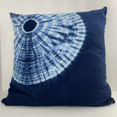 Lauren Ralph Lauren Indigo Blue Gavin Tie Dye Decorative Square Throw Pillow NWT - Image 1 of 4