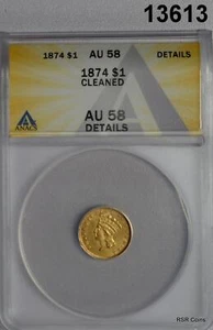 1874 $ 1,00 GOLD PRINZESSIN ANACS ZERTIFIZIERT AU58 GEREINIGT POSTFRISCH: 198.800! #13613 - Bild 1 von 3
