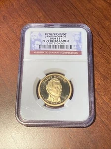 2008 S James Monroe Presidential Dollar $1 NGC PF70 Ultra Cameo - Picture 1 of 2