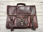 Handmade Men's Genuine Leather Vintage Messenger Briefcase Bag Satchel