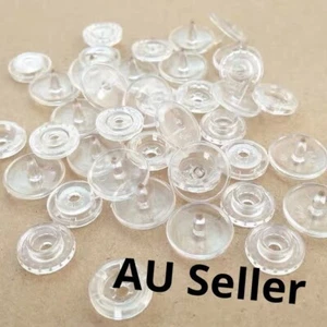 KAM Size20 T5 Clear Transparent Resin Snap Fasteners Buttons 100 Sets - Picture 1 of 5