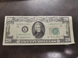 1950 A SAN FRANCISCO, CA $20 Federal Reserve Note Bill Twenty Dollar Banknote - Picture 1 of 10