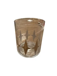 Vintage Whisky oder Cocktail Glas Atomic Arrow Gold Retro keine Chips oder Risse - Bild 1 von 5