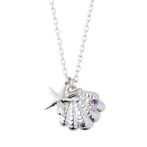 The Little Mermaid Disney Princess Ariel/Silver Necklace Women's DI-SN800CZ - Picture 1 of 7