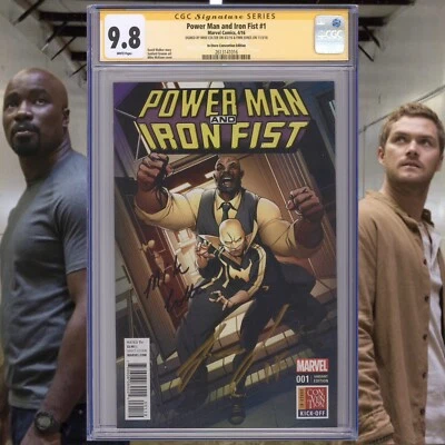 CGC SS 9.8 Power Man and Iron Fist #1 Variant by signed Mike Colter & Finn Jones - Image 1 of 2
