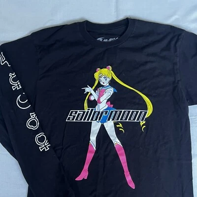 Camisa Sailor Moon Mediana Negra LS Manga Anime Naoko Takeuchi PNP Animación 2771 Foto 1 de 4