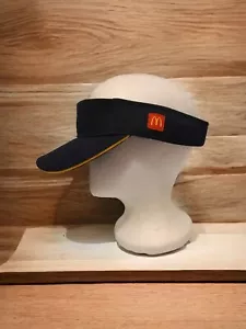 McDonald's Crew Member Employee Uniform Visor Hat Adjustable SnapBack Blue - Picture 1 of 9