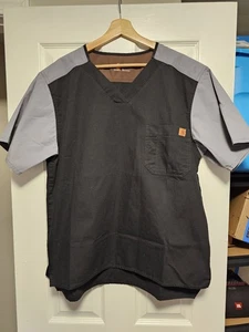 Top scrub medico uomo Carhartt modern fit nero e grigio taglia L - Foto 1 di 4