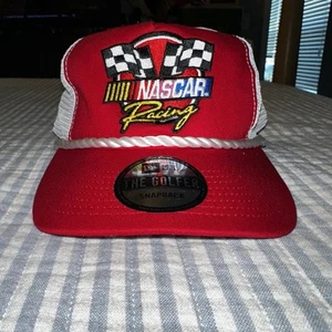 Men's New Era Red/White NASCAR Golfer Snapback Adjustable Hat - Picture 1 of 9