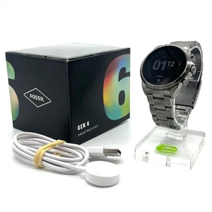 Montre connectée Fossil Gen 6 Smoke en acier inoxydable DW13F2 - Photo 1 sur 8
