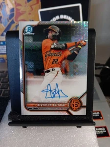 Aeverson Arteaga 2022 Bowman Chrome RARO RIFRATTORE MOJO AUTO Rookie Card (RC) - Foto 1 di 2