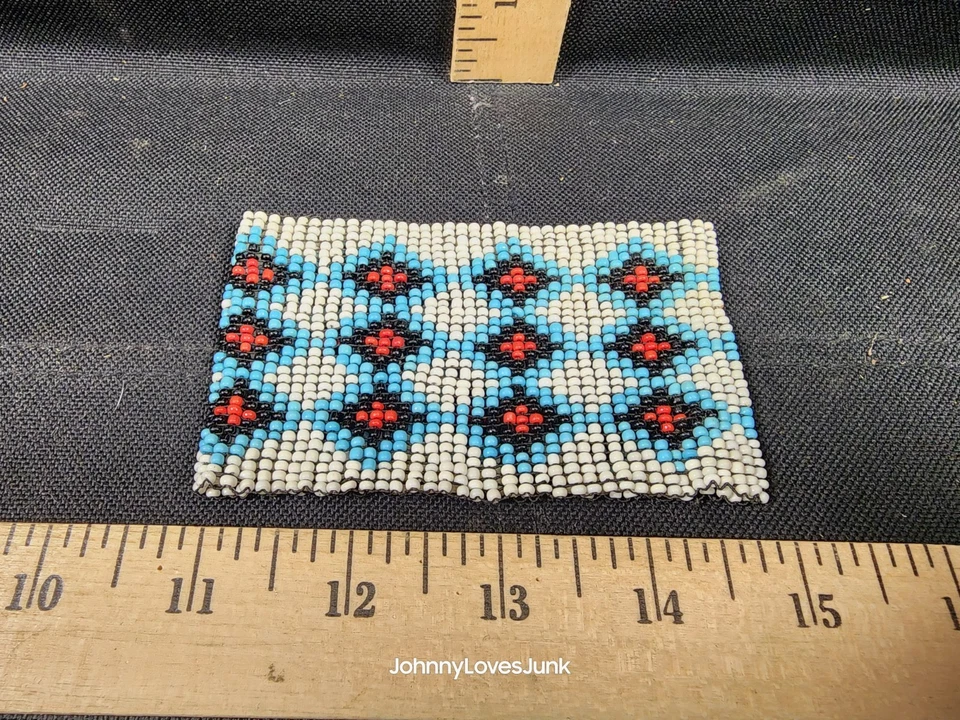Pulsera antigua de cuentas de semillas nativas americanas usada Foto 1 de 2