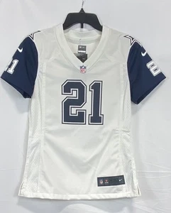 Nike NFL Womens White Dallas Cowboys Ezekiel Elliott #21 Jersey Size Small NWT - Picture 1 of 11