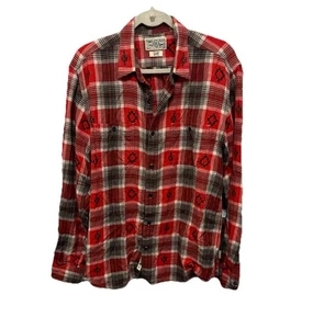 Camisa con botones a cuadros bohemia occidental de Lucky Brand para hombre talla grande informal - Imagen 1 de 7