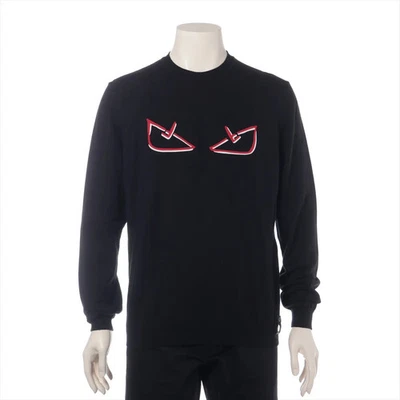 Fendi Monster 18 Años Algodón Tejido 50 Hombre Negro FZZ464 Arrugado Foto 1 de 4