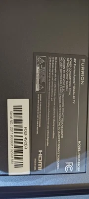 AURORA FURRION OUTDOOR TV PARTS FDUF49CBR - Image 1 of 4