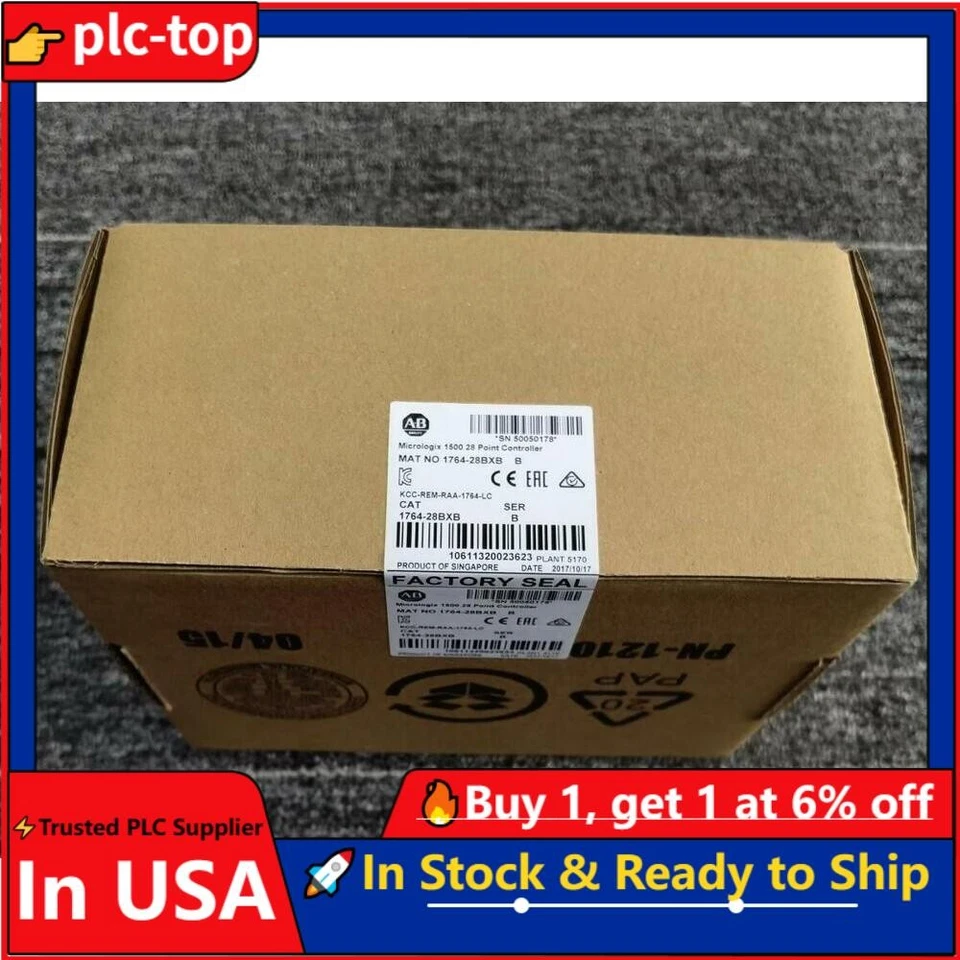 AB 1764-28BXB MicroLogix 1500 28 Point Controller New Factory Sealed US Free Tax - Image 1 of 1