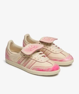 Adidas Originals Women's Samba LT Long Tongue Shoes JR5998 White Shock Pink NEW - Picture 1 of 6