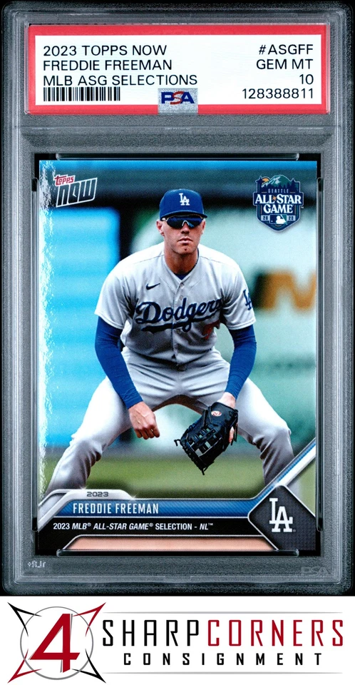 2023 TOPPS NOW MLB ALL-STAR GAME SELECTIONS #ASGFF FREDDIE FREEMAN POP 2 PSA 10 - Image 1 of 2