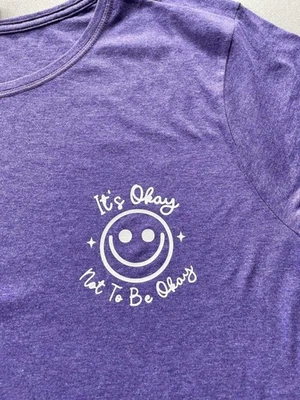 Graphic Tee-Okay * Not to Be Okay Smiley Women’s Tees - Image 1 of 4