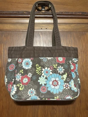 Cartera mediana Thirty-One - Fanfarria floral con base marrón - Acolchada - 12,5”x9” - Usada en Excelente Condición Foto 1 de 4