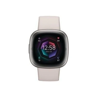 Reloj inteligente Fitbit Sense 2 salud y fitness blanco lunar/dorado suave Foto 1 de 4