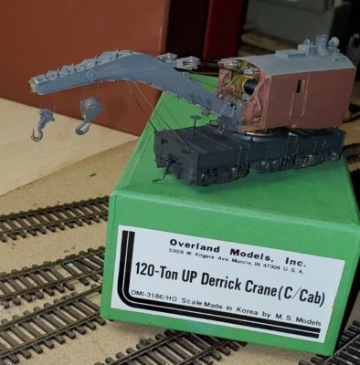 BRASS HO OMI #3186 C CAB UNION PACIFIC 120 TON DERRICK - Image 1 of 2