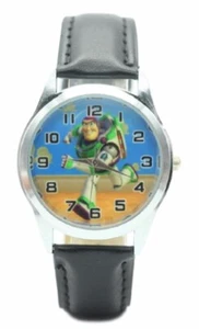 Toy Story Buzz Lightyear Character Black Leather Wrist Watch - Imagen 1 de 1