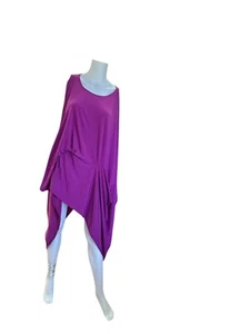 Heydari Slinky Tunika Top lila rosa Kimono Kunst zum Tragen Einheitsgröße - Bild 1 von 4
