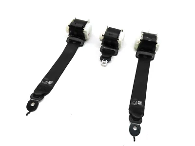 2013 BMW 640i GRAN COUPE F06 REAR LEFT RIGHT CENTER SEATBELT RETRACTOR SET BLACK - Image 1 of 4
