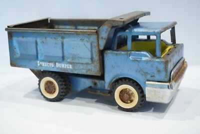 Camión volquete de juguete de acero prensado Blue Structo de colección RARO DIFÍCIL DE ENCONTRAR e12 Foto 1 de 4