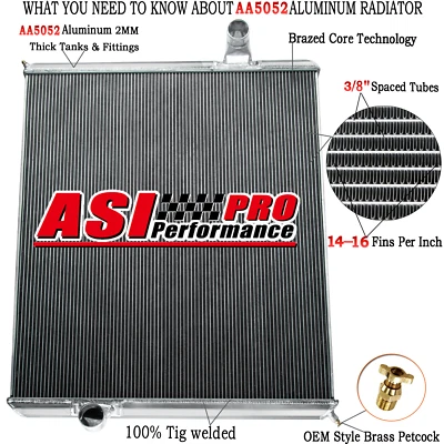 ASI 4 Row Aluminum Truck Radiator For 1997-2006 Kenworth T2000 Heavy Duty 2005 Foto 1 de 4