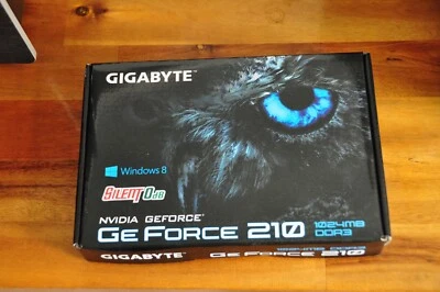 Boxed GIGABYTE NVIDIA GeForce 210 Graphic Video Card GV-N210SL-1GI HDMI 1MB DDR3 - Image 1 of 4