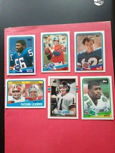 VINTAGE 1988 TOPPS FOOBALL TAYLOR - ELWAY - KELLY SIMMS - WHITE - PASSING LEADER NM - Bild 1 von 12