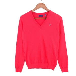 GANT Red 100% Cotton V Neck Jumper Sweater Size XS - Picture 1 of 9