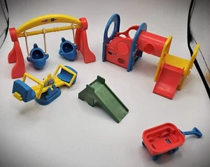 Vtg 90s School My Kindergarten Little People Dollhouse Keenway Playground 5 Piec - Imagen 1 de 14