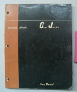 CUMMINS DIESELS C AND J SERIES SERVICE SHOP REPAIR MANUAL - Picture 1 of 3