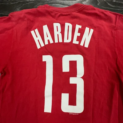 James Harden Shirt Adult Small Red Houston Rockets Majestic #13 Jersey Mens - Image 1 of 4