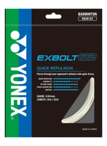 Yonex Exbolt 63 Badminton String - White - Picture 1 of 1